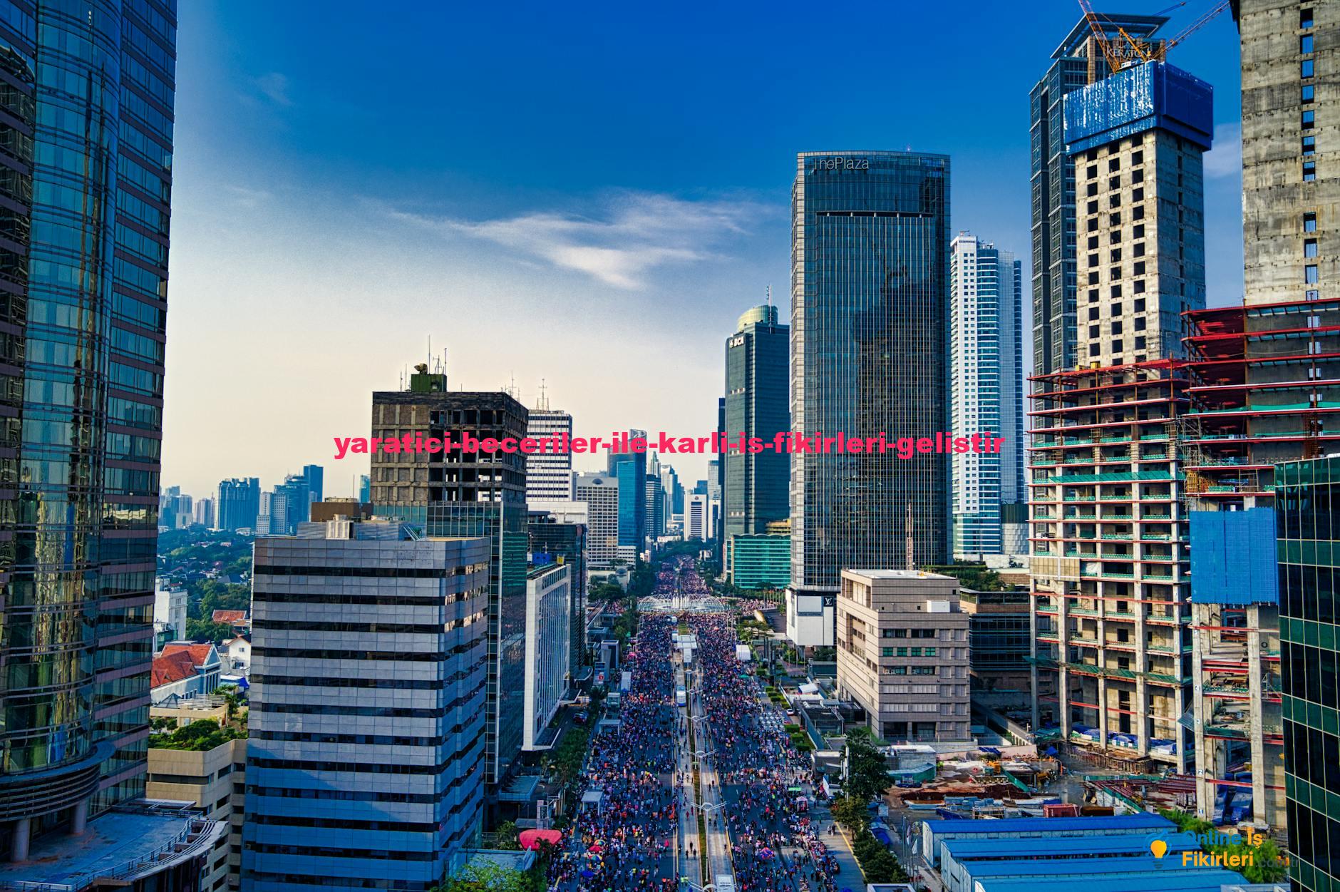 Stunning aerial view of Jakarta